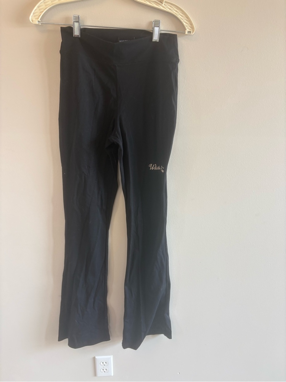 Women’s White Fox Black Active Flare Leggings